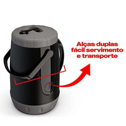 Kit Tererê Pávia Copo Térmico Completo bomba garrafa Preto