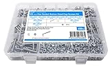 iExcell 450 Pcs Metric M5 x 6/8/10/12/14/16/20/25/30 Stainless Steel 304 Hex Socket Button Head Cap...
