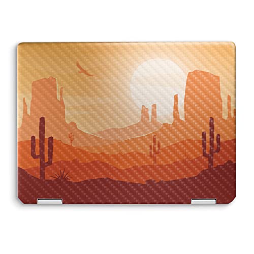 Image of MightySkins Carbon Fiber Skin Compatible with HP Spectre x360 14 inch (2022) Full Wrap Kit - American Southwest | Protective, Durable Textured Carbon Fiber Finish | Easy to Apply | Made in The USA