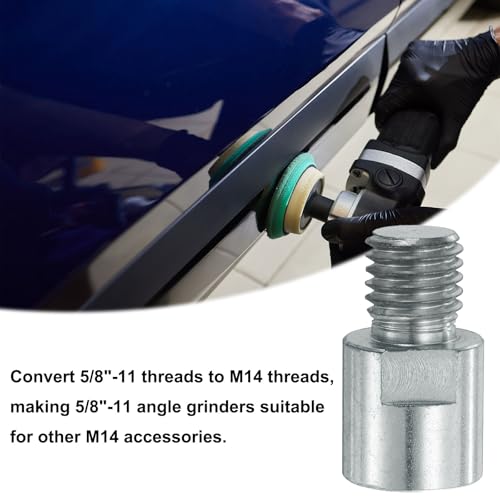 QUARKZMAN 2 Stücke 5/8-11 Weiblich zu M14-11 Männlich Adapter Polierer Adapter Verbindung Drehwerkzeug Anbaugerät Gewindeadapter für Polierscheibe Rad