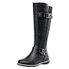 Jeossy Women’s 9656 Knee-High Boots Fashion Riding Boots with Buckle