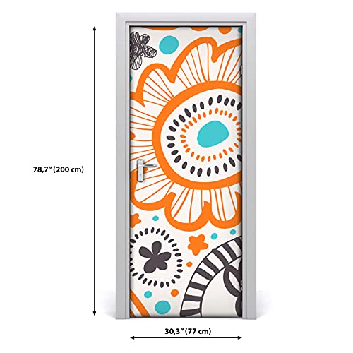 Autocollant de porte 77x200cm papier peint Magic-Stick pastel flowers