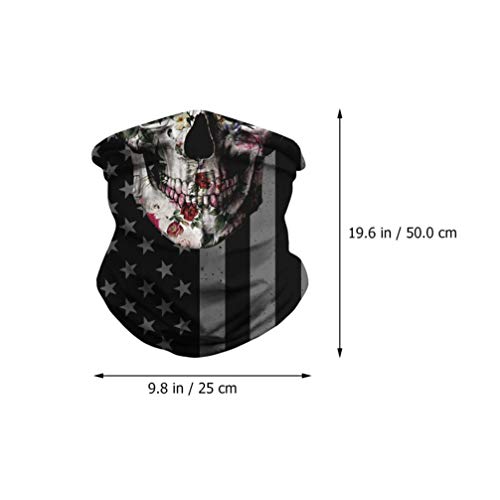 FRCOLOR 4 Pcs Bandeira Rosto Bandana Bandana Pescoço Crânio Bandana Bandana Cabeça Envoltório Rosto
