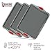 Premium Nonstick Baking Sheet Pans – Set of 3, Heavy-Gauge Carbon Steel, Warp, Dent, and Rust-Resistant – Gourmet Rimmed Half Cookie Sheet Trays, Non-Toxic for Exceptional Baking Performance