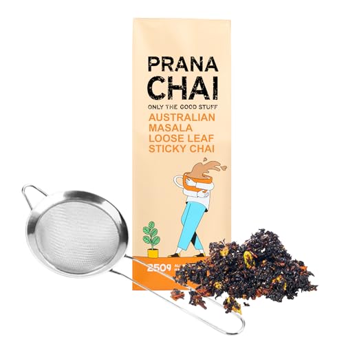 Té Masala Blend Prana Chai 250 gramos con colador miniatura 1