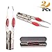 Produktbild pinzas cejas,pinzas led depilar,Herramienta de maquillaje para cosméticos de cejas, pinzas de acero inoxidable con luz LED para quitar el pelo de pestañas