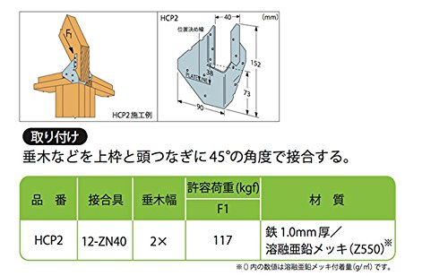 SIMPSON Connector Hip Corner Plate HCP2 3.5 x 6.0 x 2.9 inches (9
