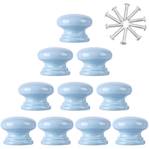 Yavso Set di 10 Pomelli in Legno Pomelli per Mobili Bambini Pomelli per Cassetti Maniglie Cameretta Bambini