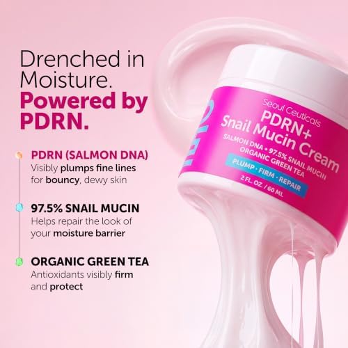 SeoulCeuticals Korean PDRN Salmon DNA Snail Mucin Face Cream Moisturizer - 4
