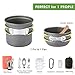 G4Free 13 PCS Camping Cookware Mess Kit Hiking Backpacking Picnic Cooking Bowl Non Stick Pot Knife Spoon Set with Rocket Stove