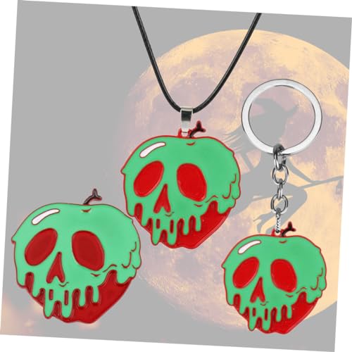 Collier pourri d'Halloween avec broche pomme pourri à relief - 4