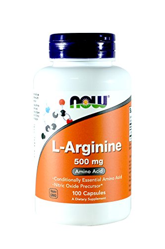 Now Foods Arginine 500mg, 100 Capsules (Pack of 2)