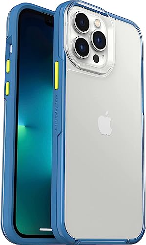 Otterbox Funda para iPhone 13 Pro Max/iPhone 12 Pro Max LifeProof SEE,resistente a golpes y caídas hasta 2 Metros, Ultra Fina,Protectora Transparente, Fabricada de Manera Sostenible,Transparente/Azul
