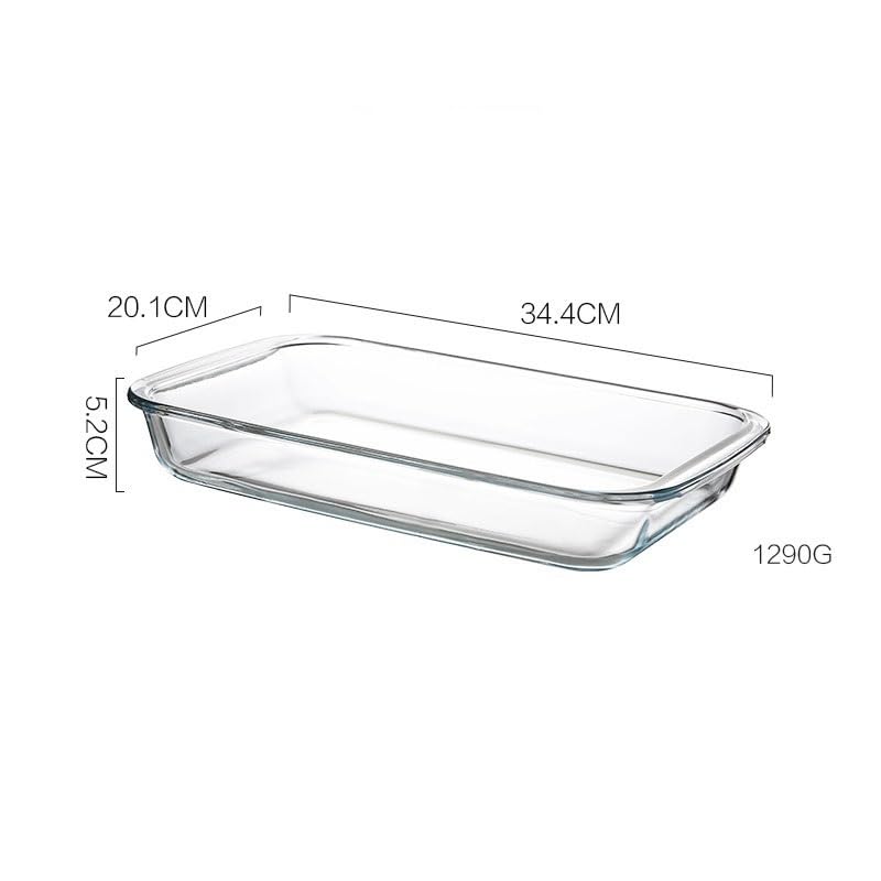 Utensilios para hornear de vidrio con fuente rectangular de 2L para recetas al vapor 2