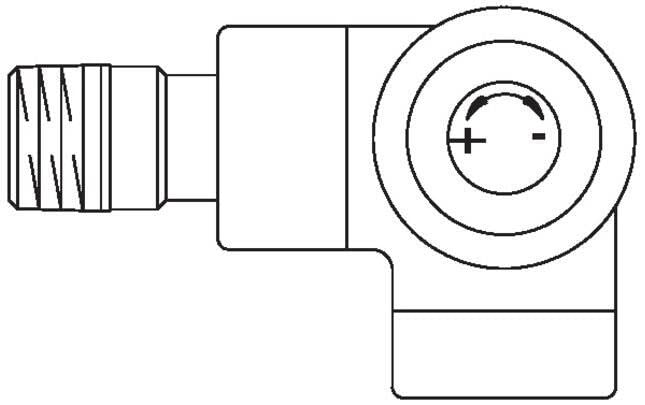 Oventrop, Valvola termostatica"Serie E", angolo revers, attacco dx, DN15, 1/2", PN10, M30x1,5, cromato - 1163453