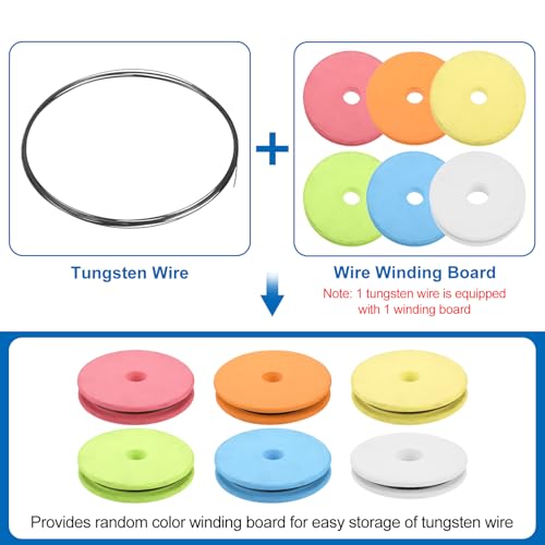 QUARKZMAN Wolframdraht 99.95% Hochreiner Wolframdraht 0.1mm Durchmesser x 3 Meter Länge Wolframfaden Metallspule Für Glühbirnenproduktion Elektronikindustrie