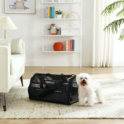 Sam's Pets Scout 19" Carrier Bag, Black - Soft-Sided Mesh, Lightweight, Water-Resistant, Comfortable, Removable Mat, Easy Cleaning, Machine Washable -  SP-DCB100BL