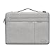 MOSISO 360 Protective Laptop Shoulder Bag Compatible with MacBook Pro 16 inch 2023-2019 M2 A2780 M1 A2485 Pro/Max A2141,15-15.6 inch Notebook,Side Open Sleeve with 3 Front Pockets&PU Handle&Belt, Gray