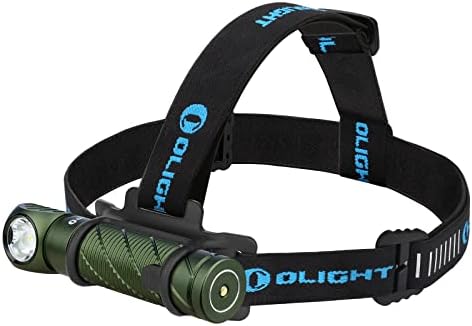 OLIGHT Perun 2 LED Headlamp 2500 Lumens Rechargeable, Multi-Functional Right Angle MCC Waterproof Flashlight with Headband, Perfect for Night Camping, Hiking, Hunting (OD Green)