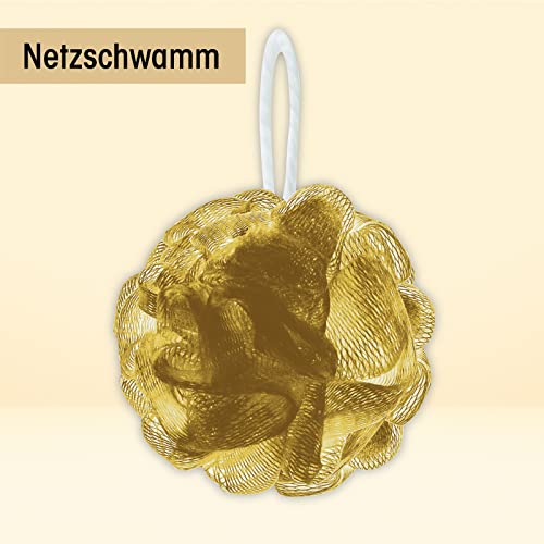 Accentra - Geschenkset Frauen Vanille-Mandelduft - Luxury Beauty Set mit Duschgel, Badesalz, Bodylotion, Scrub & Netzschwamm etc. – 9-Teiliges Bade Set für Frauen, Duschset mit Glitzer Stiletto
