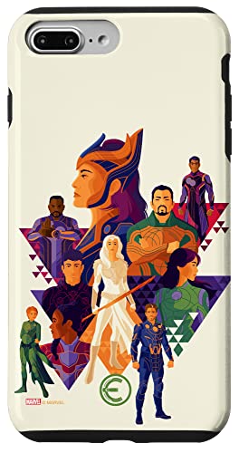 Prodotto ufficiale Marvel Custodia per iPhone 7 Plus/8 Plus La squadra di esseri immortali della Marvel Eternals Bold Off White