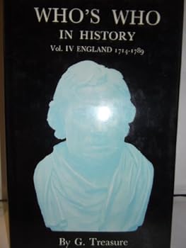 Hardcover Who's Who in History. Vol: IV England 1714-1789. Book