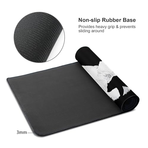 Image of Forest Bear Extended Gaming Mouse Pad, with Stitched Edges Large Mouse Pad Desk Protector, Rubber Base Mousepad Keyboard Mouses Mat for Work Game Office Home- 32 inch X 12 inch Inch,E50