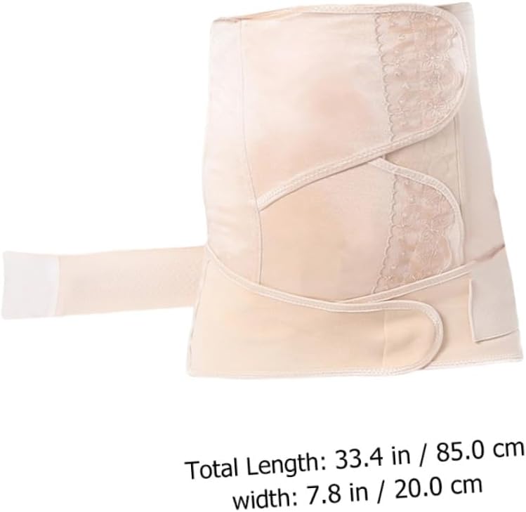 Postnatal Shaping Belt and Pelvis Support Band Elastic Waist Trainer Belly Corset for Women Maternity and C-section Beige