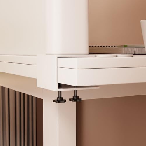 Mensola organizer da scrivania a morsetto, estensione per scrivania per computer, soluzioni di archiviazione per ufficio, accessori per pannelli forati, pannello privacy per l'efficienza dello spazio