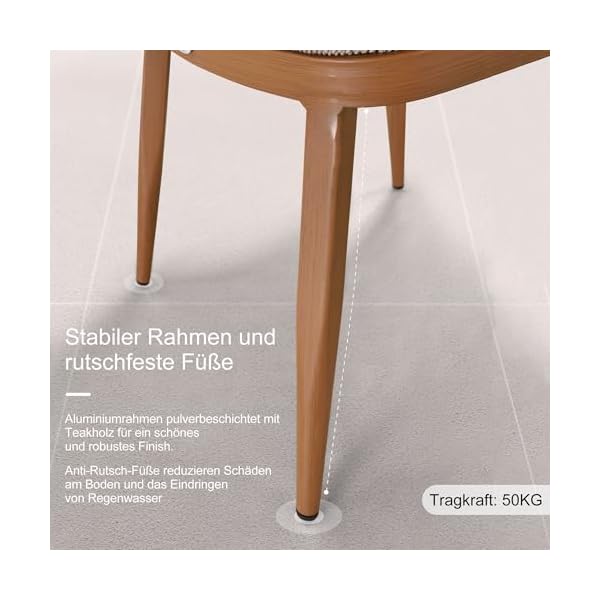 PURPLE LEAF Gartenstuhl Set Aluminium