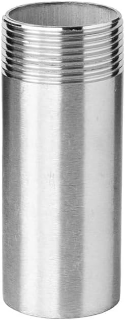 長さ 100mm ~ 2インチ BSP 雄ねじ 304 ステンレススチール ニップル パイプ継手コネクタ