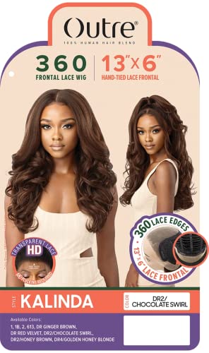 Outre 360 Frontal Lace Wig 13"X6" Hand Tied Lace Frontal Kalinda (Dr4 Golden Honey Blonde) #TOP4