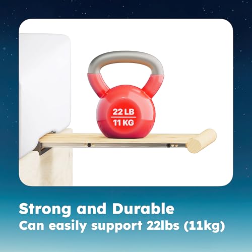 Whole Nights Retractable Bamboo Bedside Shelf – Stowy, The Bedside Organizer for Box Springs, Flat Base and Platform Beds – Bedside Caddy and CPAP Nightstand Solution - Image 5