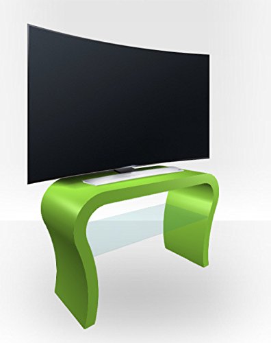 Zespoke Meuble TV incurvé Vert pomme brillant