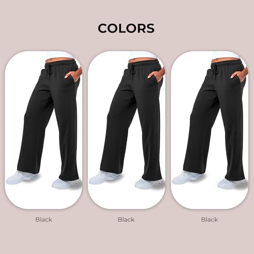 3 Pack Sweatpants Women, Straight Leg Womens Sweatpants, Workout - Yoga Pants (Available in Plus)3