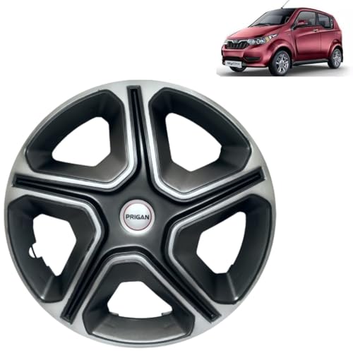 Image of Prigan Grey Silver Wheel Cover 13 inch for E20 (Set of 4 Pcs) (Press Fitting) Model Name- Nexon Grey Silver 13