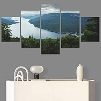 SIGNWIN 5 Panel Canvas Wall Art Calming Waters for Home Decorations Ready to Hang - 60