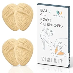 Metatarsal Pads Women | Heel Inserts for Women | Ball of Foot Cushions (2 Pairs Foot Pads) All Day Pain Relief and Comfort One Size Fits Shoe Inserts for Women (Beige)