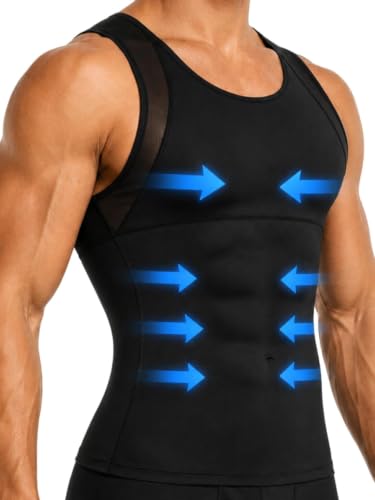 Mens Compression Shirt Tank Top Shapewear Vest for Tummy Control Undershirt - image 1