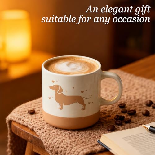 Dackel Tasse 360 Ml Mit Gravur Für Hundebesitzer – Geschenkidee Für Frauen & Männer – Becher Für Kaffee & Tee – Perfekt Als Dackel Geschenke Zum Geburtstag Oder Alltag