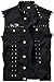 Produktbild Mcdslrgo Herren Punk Denim Weste ärmellose Jeansjacken mit Nieten (L, Black)