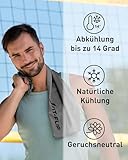 Fit-Flip Kühlendes Handtuch - Ice Cooling Towel und mikrofaser Kühltuch – kühlende Handtücher für Nacken und Hals - Airflip cool Towel für Fitness und Sport - Kühlhandtuch (grau, 100x30cm)