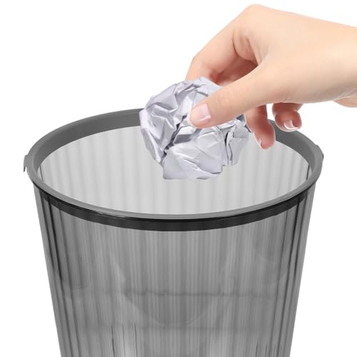Caneca de basura rectangular de plástico transparente grande miniatura 4