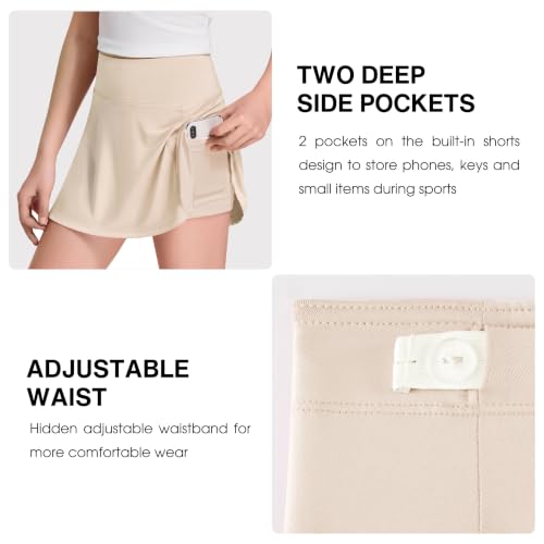 Image of FitsT4 Sports Girl's Golf Skirt Adjustable Waist Active Tennis Skort UPF50+