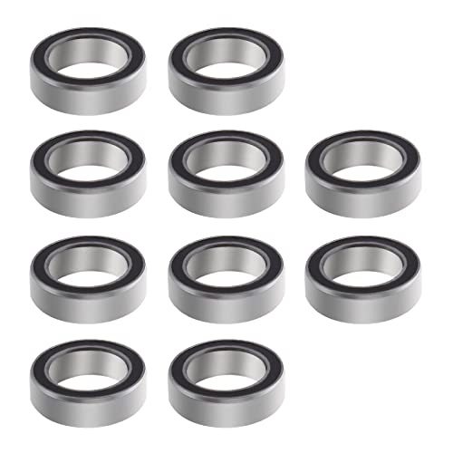 EMSea 10x MR128-2RS Deep Groove Ball Bearing 8x12x3.5mm Chrome Steel with Double Shielded Sealed for Toy Model Fitness Equipment Sport Equipment