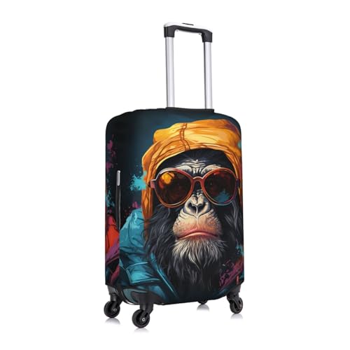 Cool Gorilla Funny Swag colorful Elastic Travel Luggage Cover Travel Suitcase Cover for Trunk Case 19''-32'' Luggage Protective Cover3