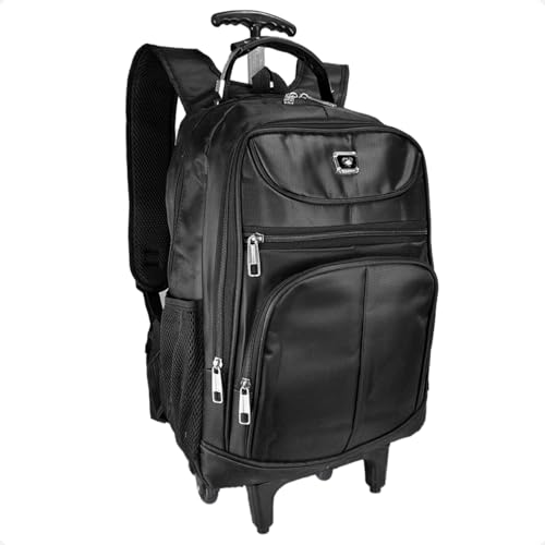 Mochila com Rodinhas Masculina Escolar Carrinho Menino Resistente Grande