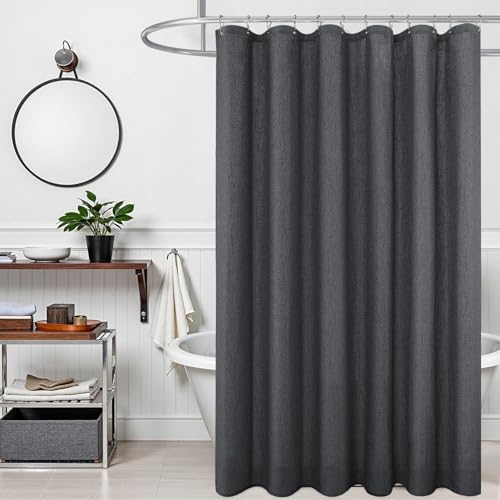 KOUFALL Dark Grey Shower Curtains for Bathroom Set with Hooks,Waterproof