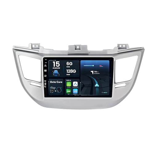 Autoradio Android 15 pour Tucson avec Caméra LED pour stationner sans stress