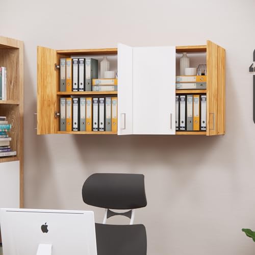 Image of SPECIALITY PANELS 4 Door Modular Wall Mounted Kitchen Cabinet with Adjustable Shelf Space Saving Storage Unit Durable Engineered Wood Cupboard for Kitchen Living Room Utility Organizer Furniture